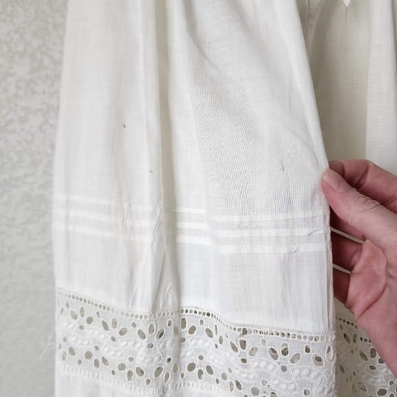 VICTORIAN Hand Embroidered Floral Christening Gown - Picture 9 of 11